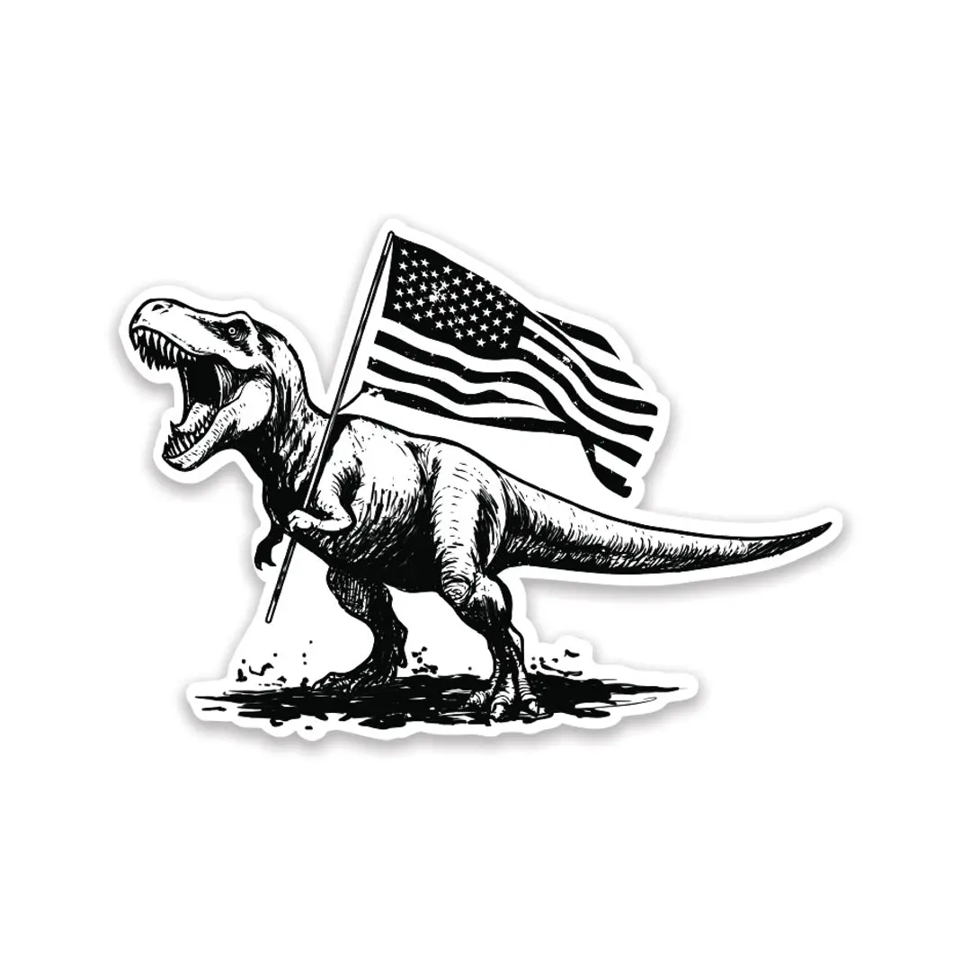 American T-Rex Sticker 1