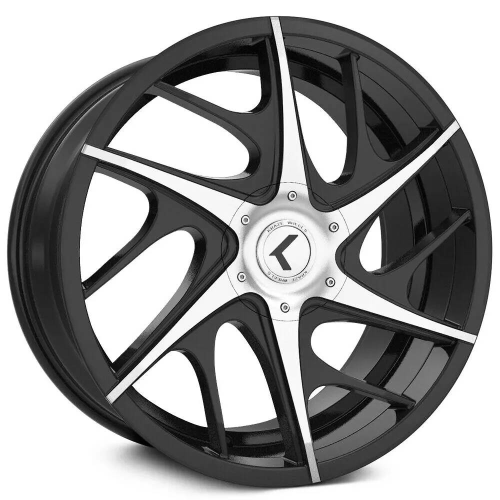 Kraze Wheels Kr182 Rogue Black Machined 1