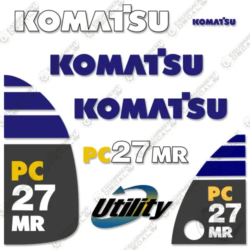 Fits Komatsu Pc27mr-2 Decal Kit Mini Excavator Decals 1