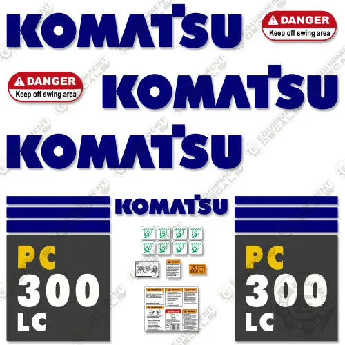 Fits Komatsu Pc 300 Lc 7 Excavator Decals 1