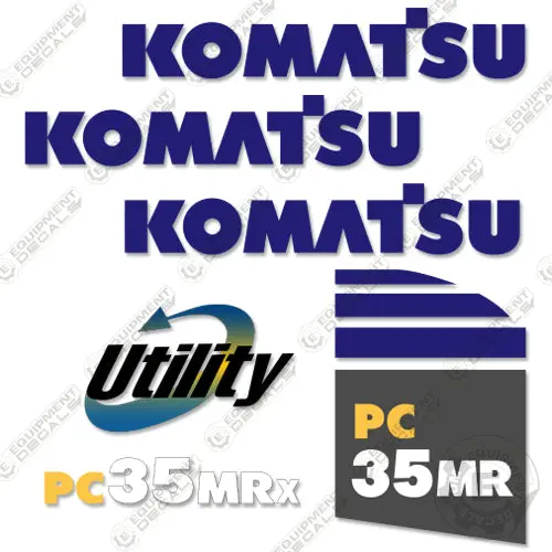 Fits Komatsu Pc35mrx-1 Decal Kit Mini Excavator Decals 1
