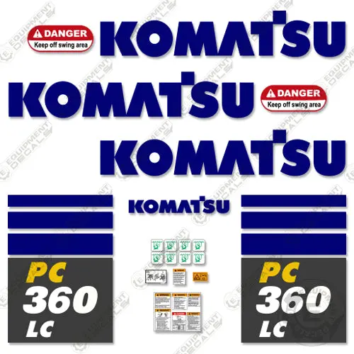 Fits Komatsu Pc360lc-11 Decal Kit Excavator 1