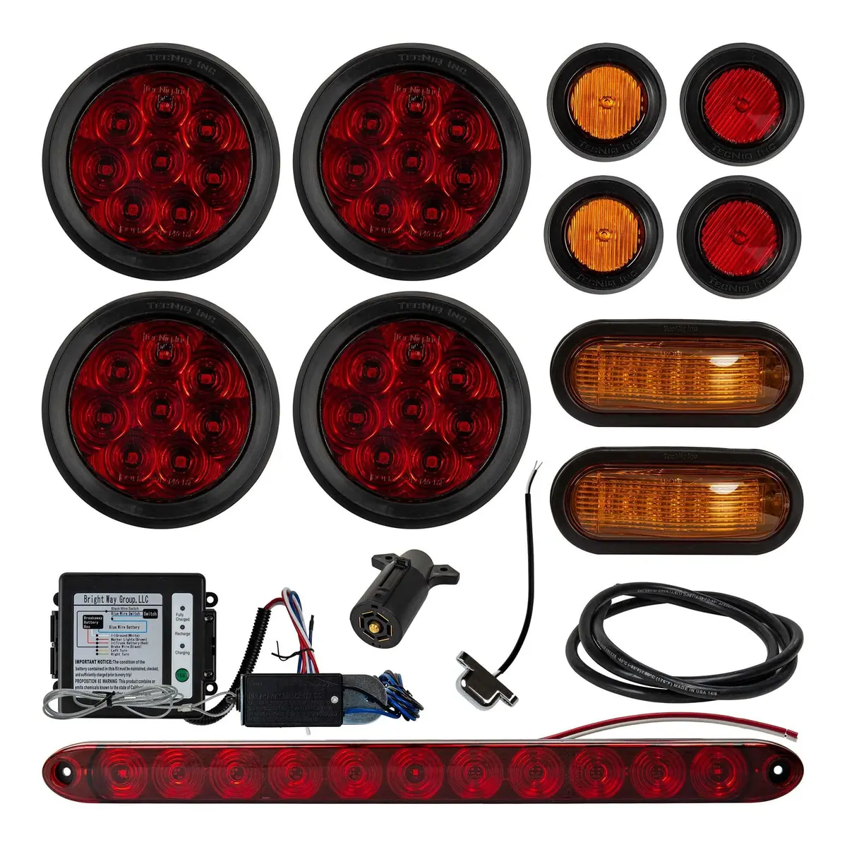 Gooseneck Trailer Round Led Light Kit 1