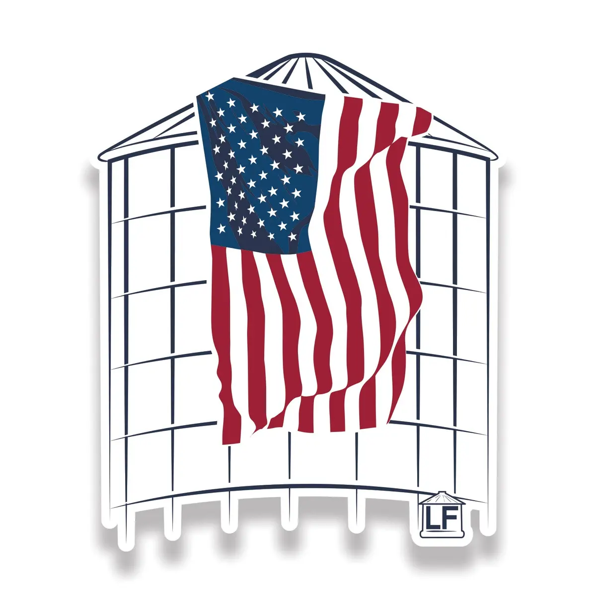 Larson Farms Flag Sticker 1