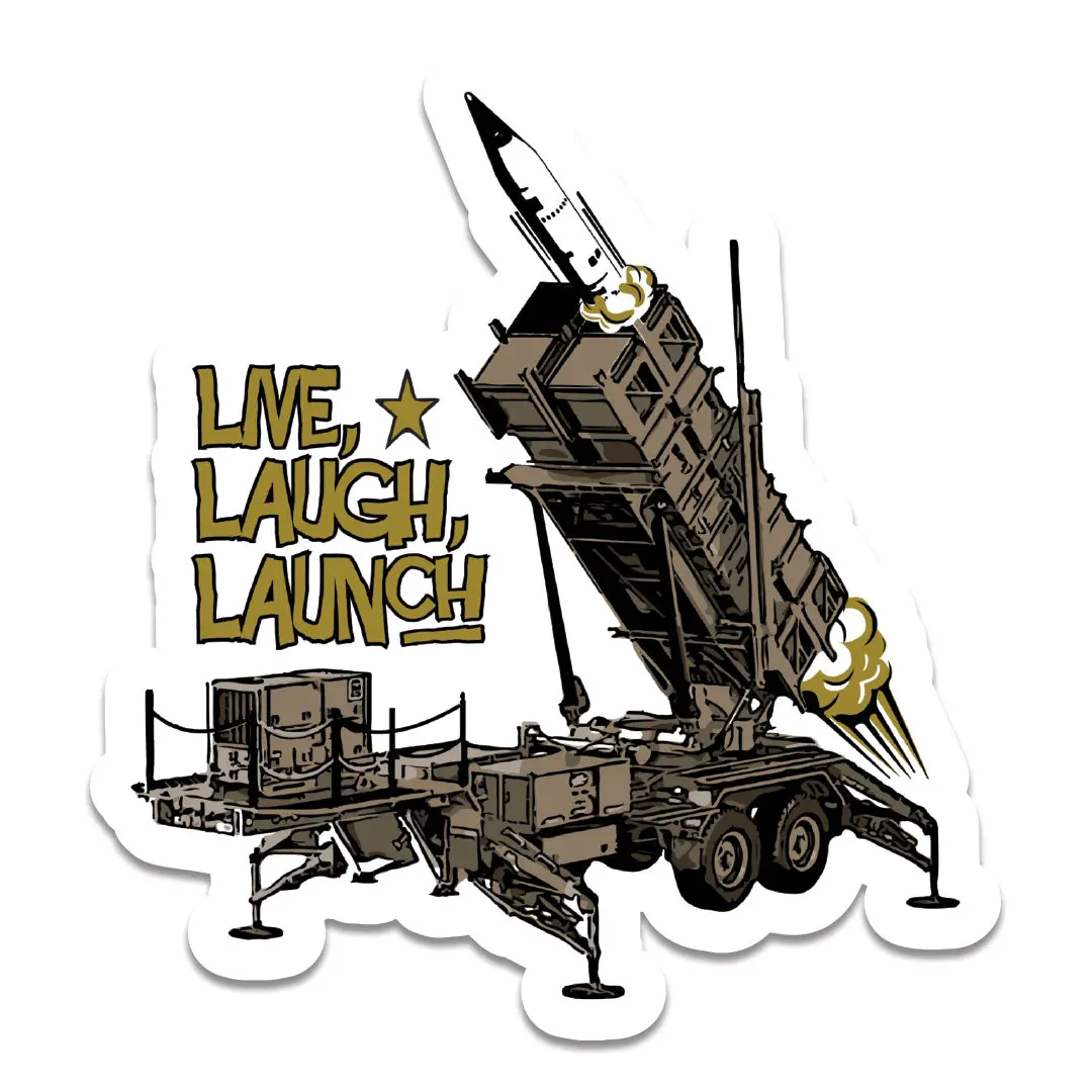 Patriot Live, Laugh, Launch Sticker 1