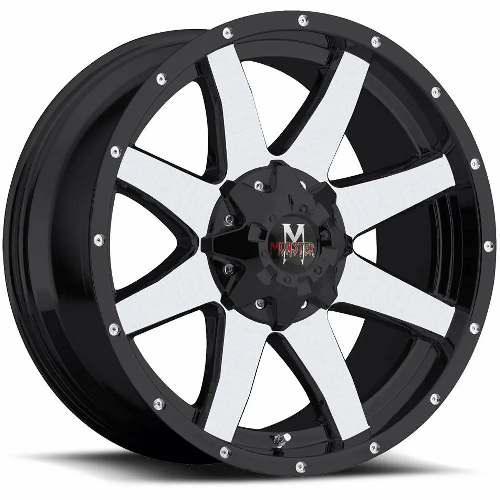 Off-Road Monster Wheels M08 Black Machine 1