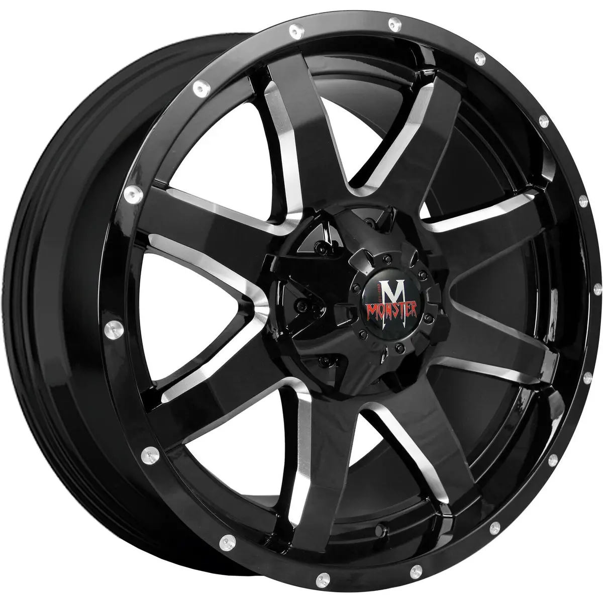 Off-Road Monster Wheels M08 Black Milled 1