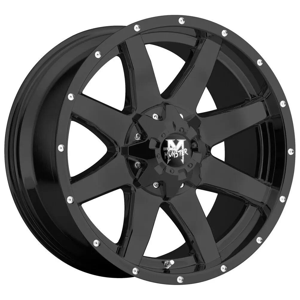 Off-Road Monster Wheels M08 Flat Black Machine 1
