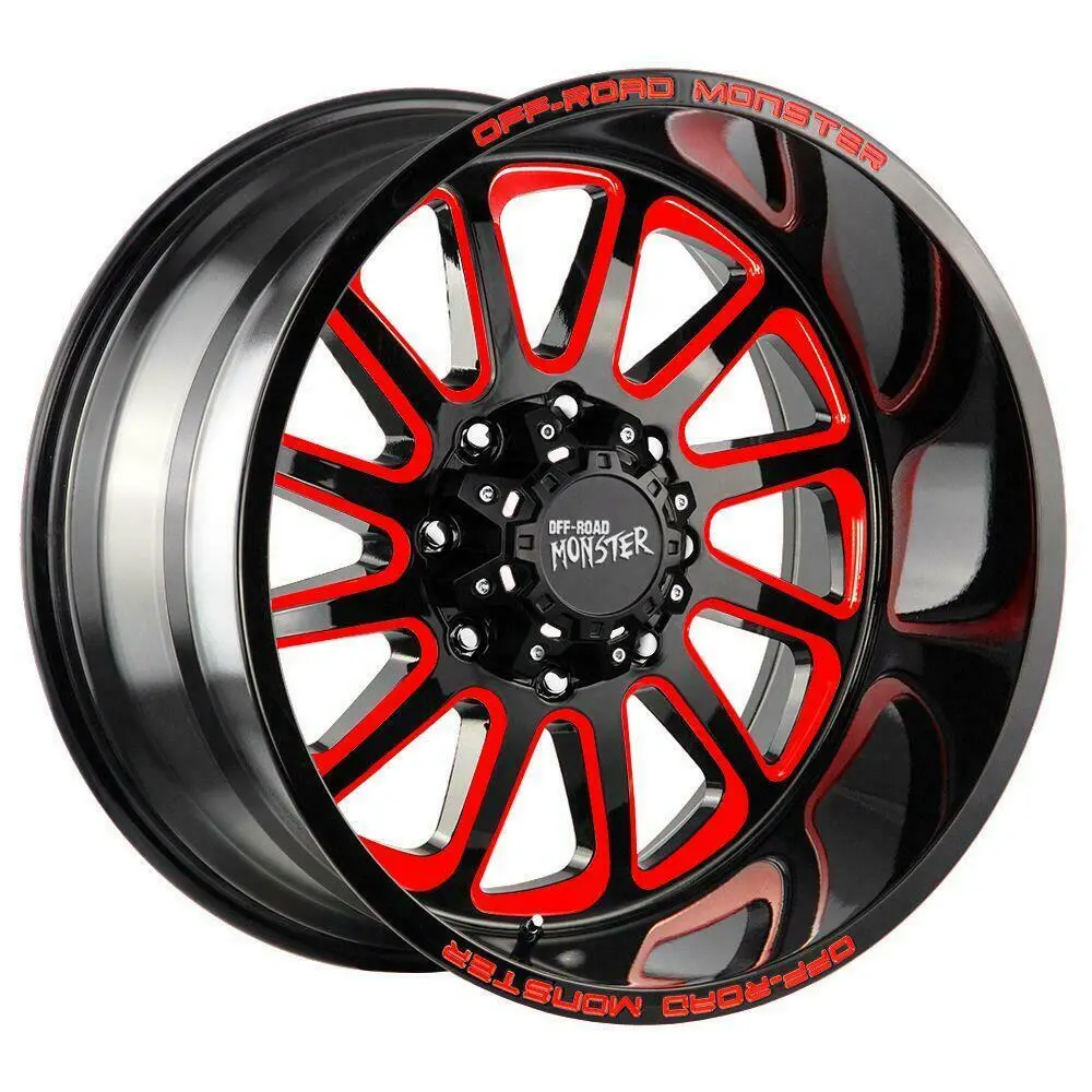 Off-Road Monster Wheels M17 Black Milled Red 1