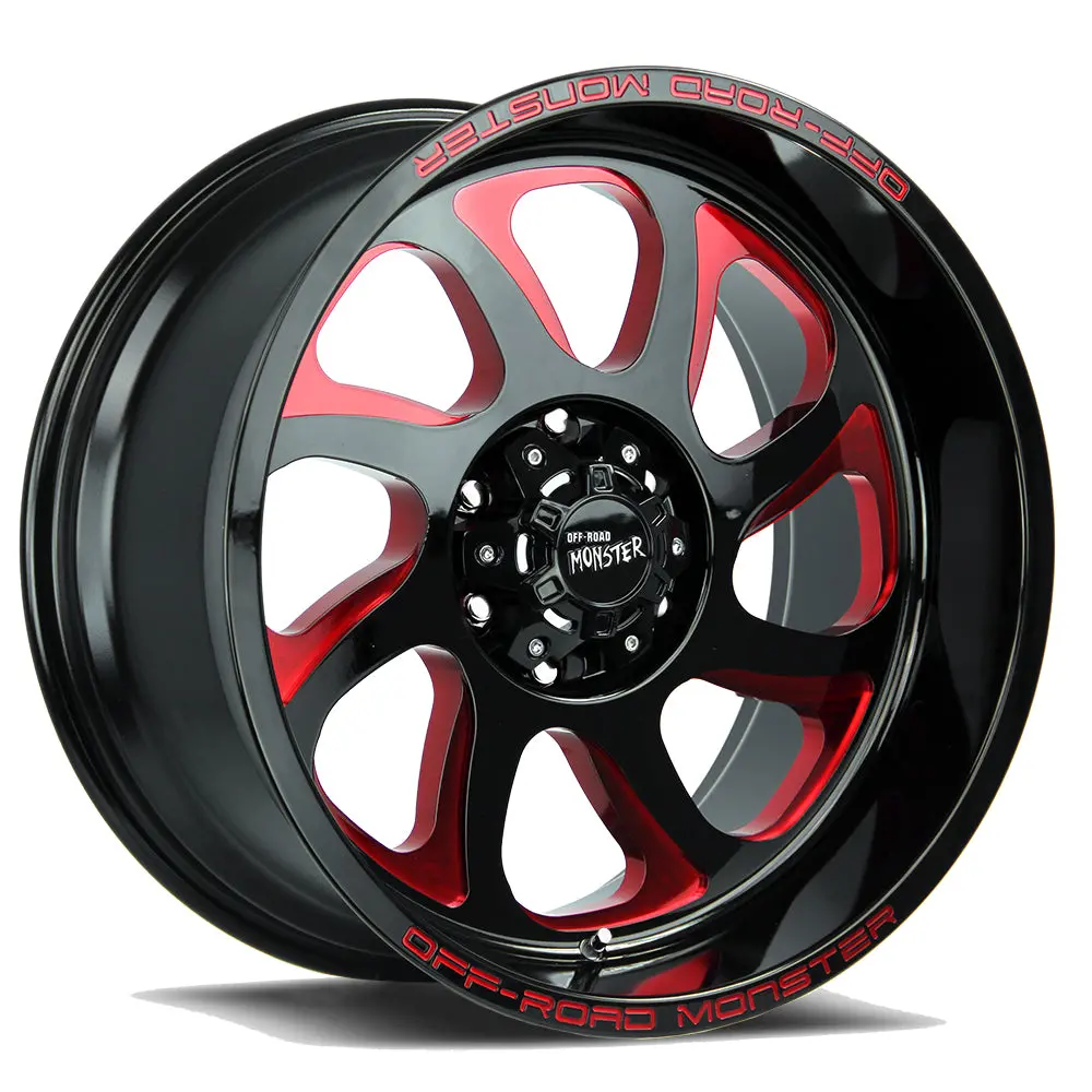 Off-Road Monster Wheels M22 Black Milled Red 1