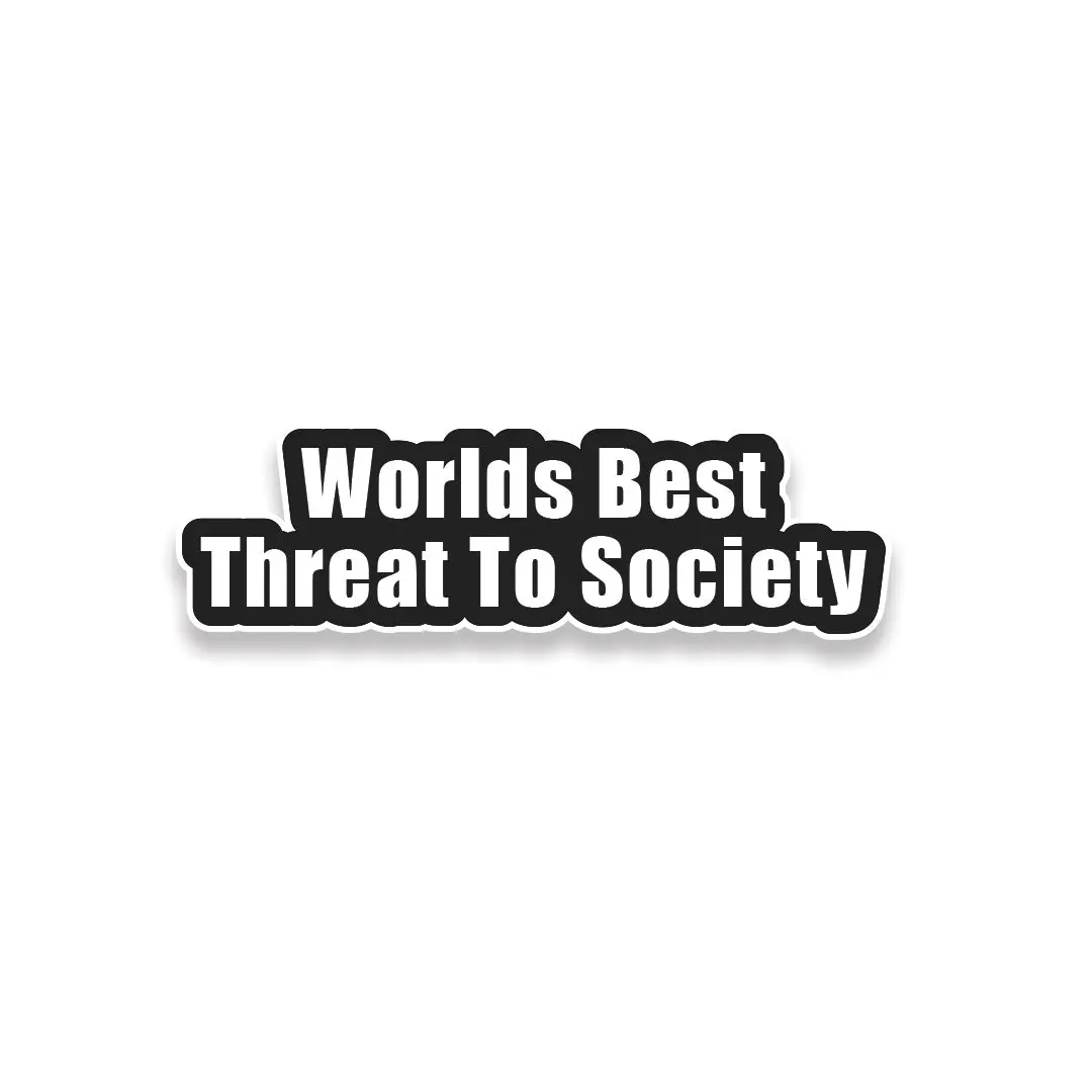 Threat To Society Sticker 1