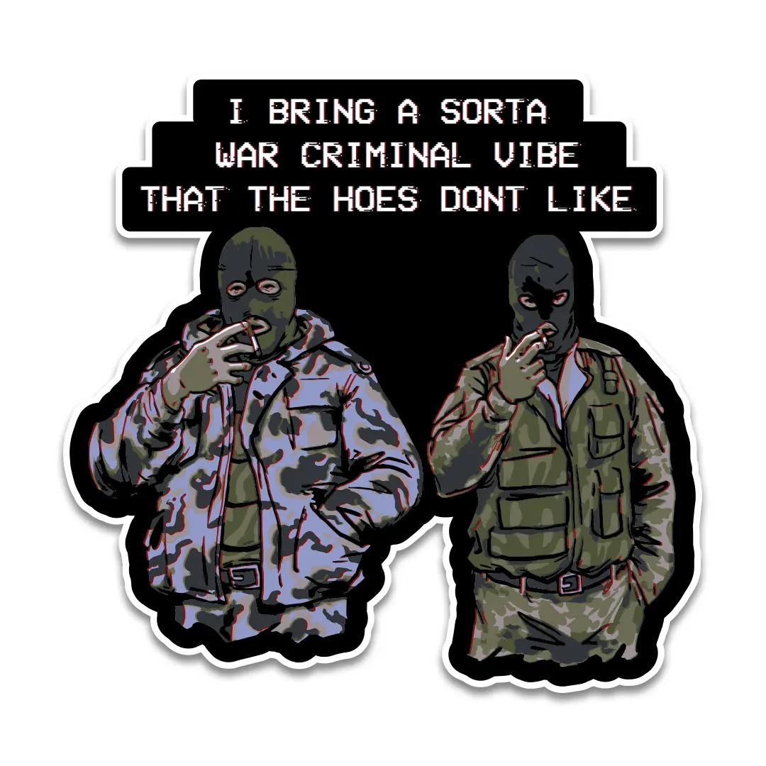 War Criminal Sticker 1
