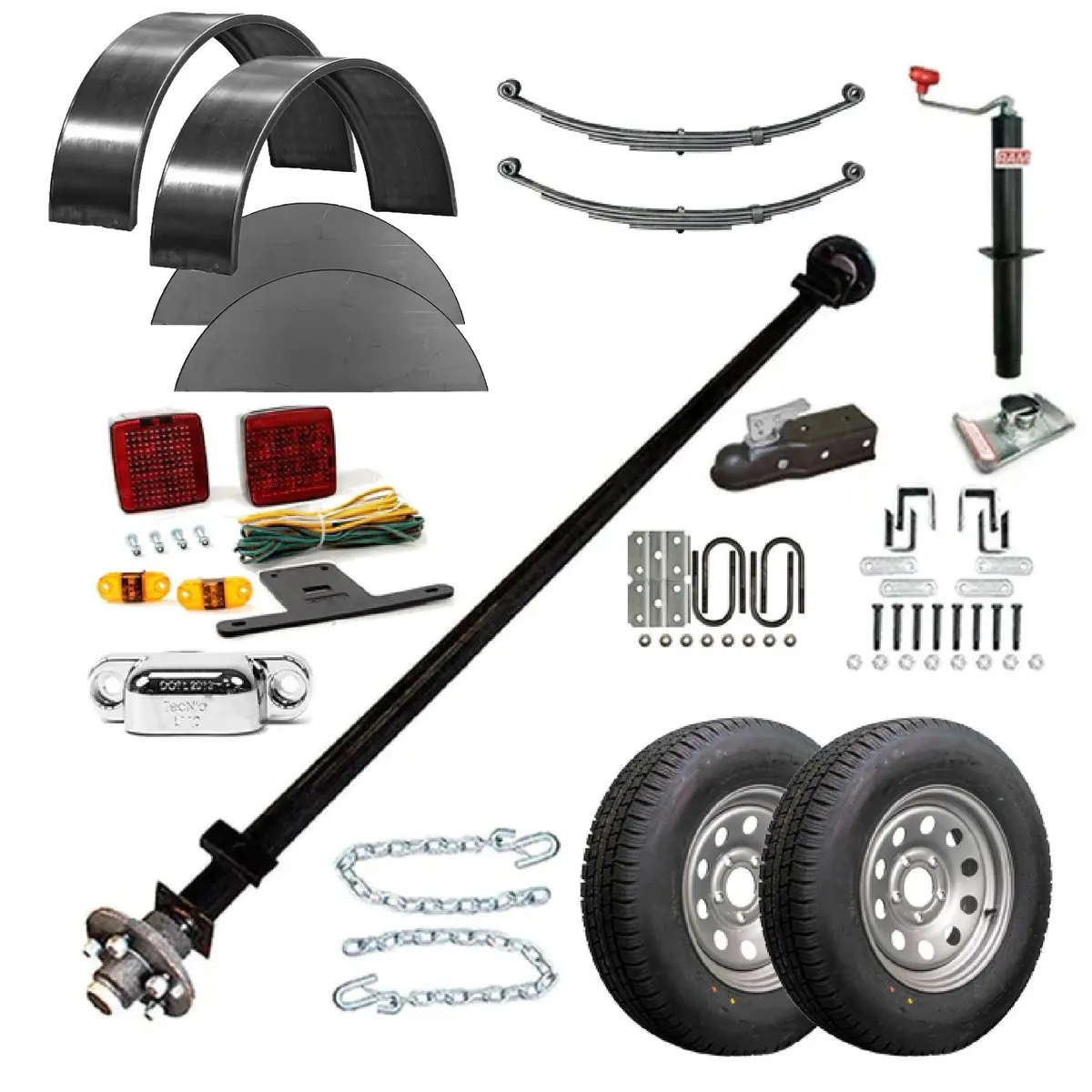 1110T - 6'4" X 10' Single Axle 3.5K Utility Tilt Trailer Diy Master Plan - 16 How-To Steps W/ Blueprint 3