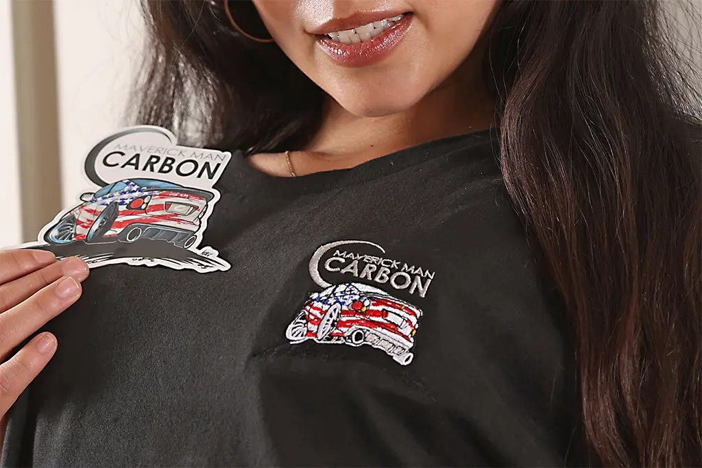 Maverick Man Carbon Embroidered T-Shirt 1