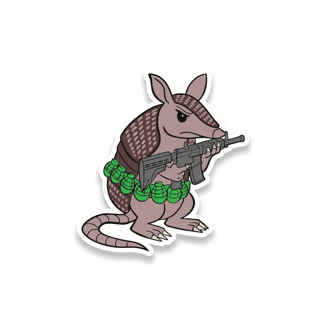 Armed To The Dillo Sticker 1