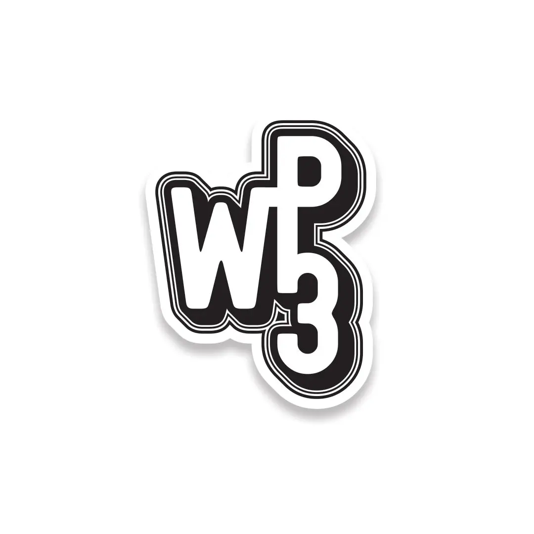 We Plus Threee Logo Sticker 1