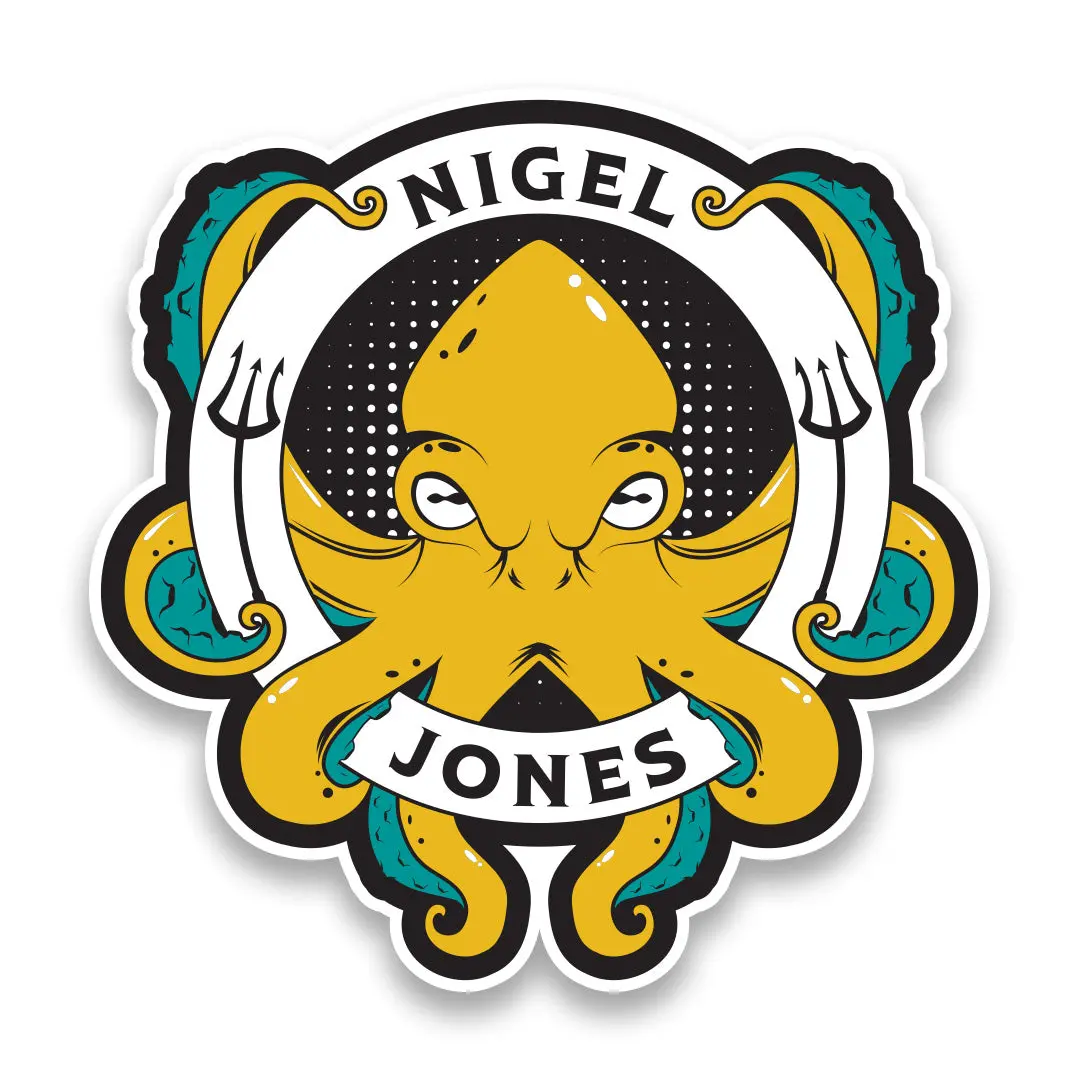 Nigel Jones Logo Sticker 1