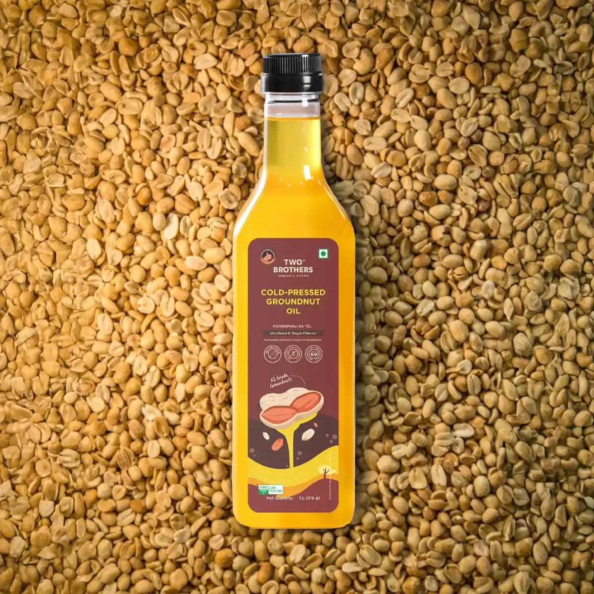 Groundnut Oil, Cold-Pressed, Single-Filtered -Byob 1