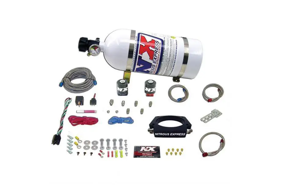 Nitrous Express Gm Ls 90Mm / 102Mm Nitrous Plate Kit (50-400Hp) W/10Lb Bottle 1