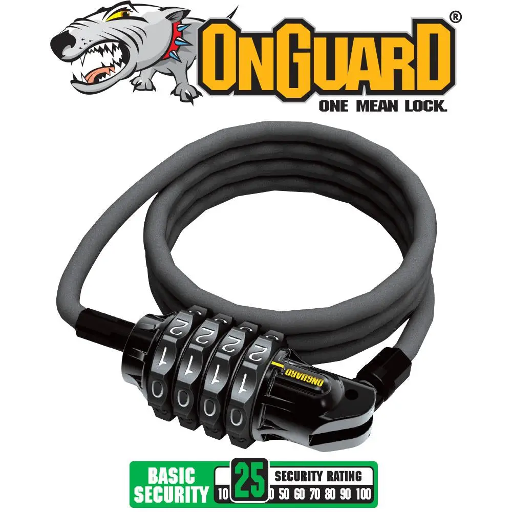 Onguard Terrier 8061 Combination Cable Lock 120Cm X 6Mm 1
