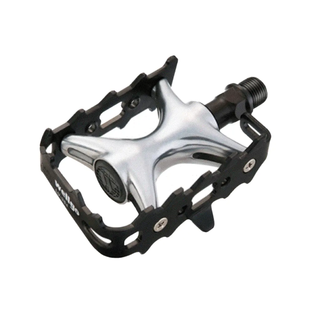 Qbp Alloy Trekking Pedals 9/16 Silver Du Bearing 1