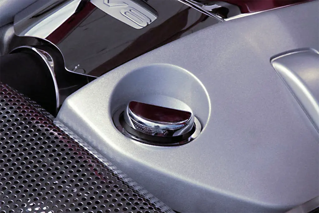 Pontiac G8 Stainless Triple Chrome Oil Cap / Power Steering Cap Covers 1