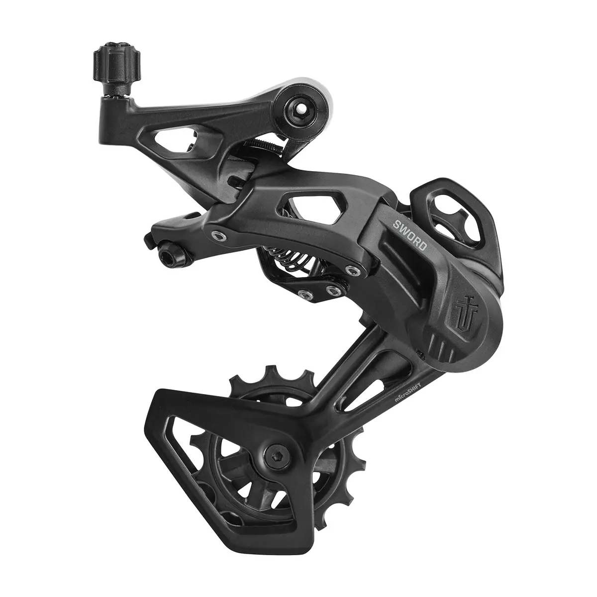 Rear Derailleur Microshift Sword Black Gravel 1X9 Medium Cage 1