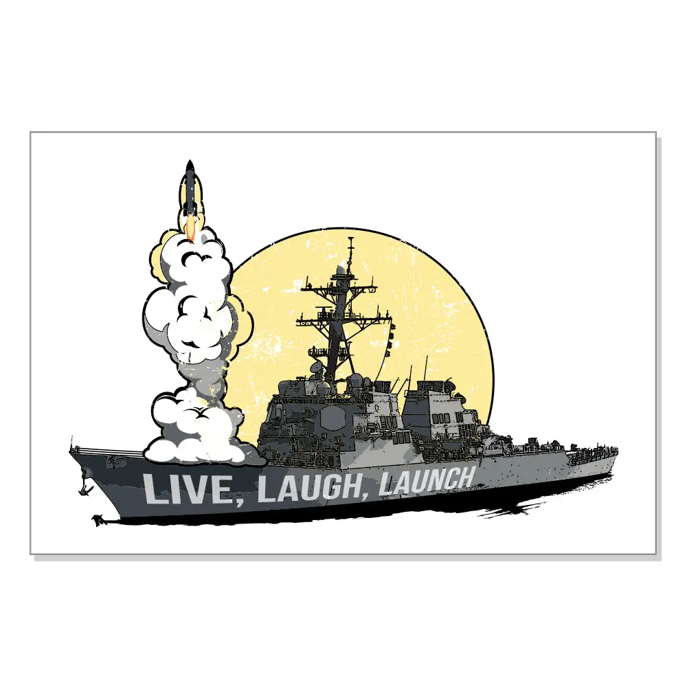 Live Laugh Launch Destroyer Sticker 1