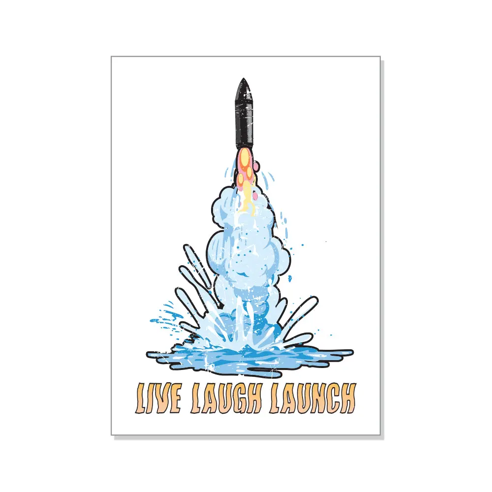 Live Laugh Launch Trident Sticker 1