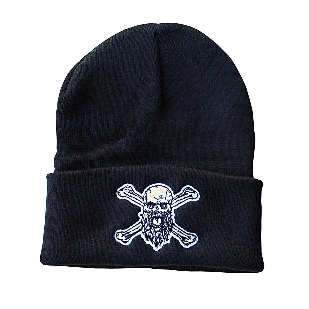 Beard And Bones Black Beanie 1