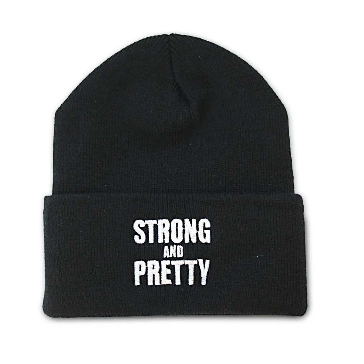 Strong And Pretty Black Beanie 1