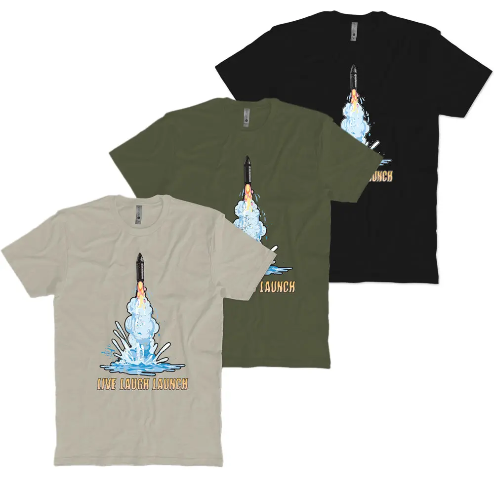 Live Laugh Launch Trident T-Shirt 1