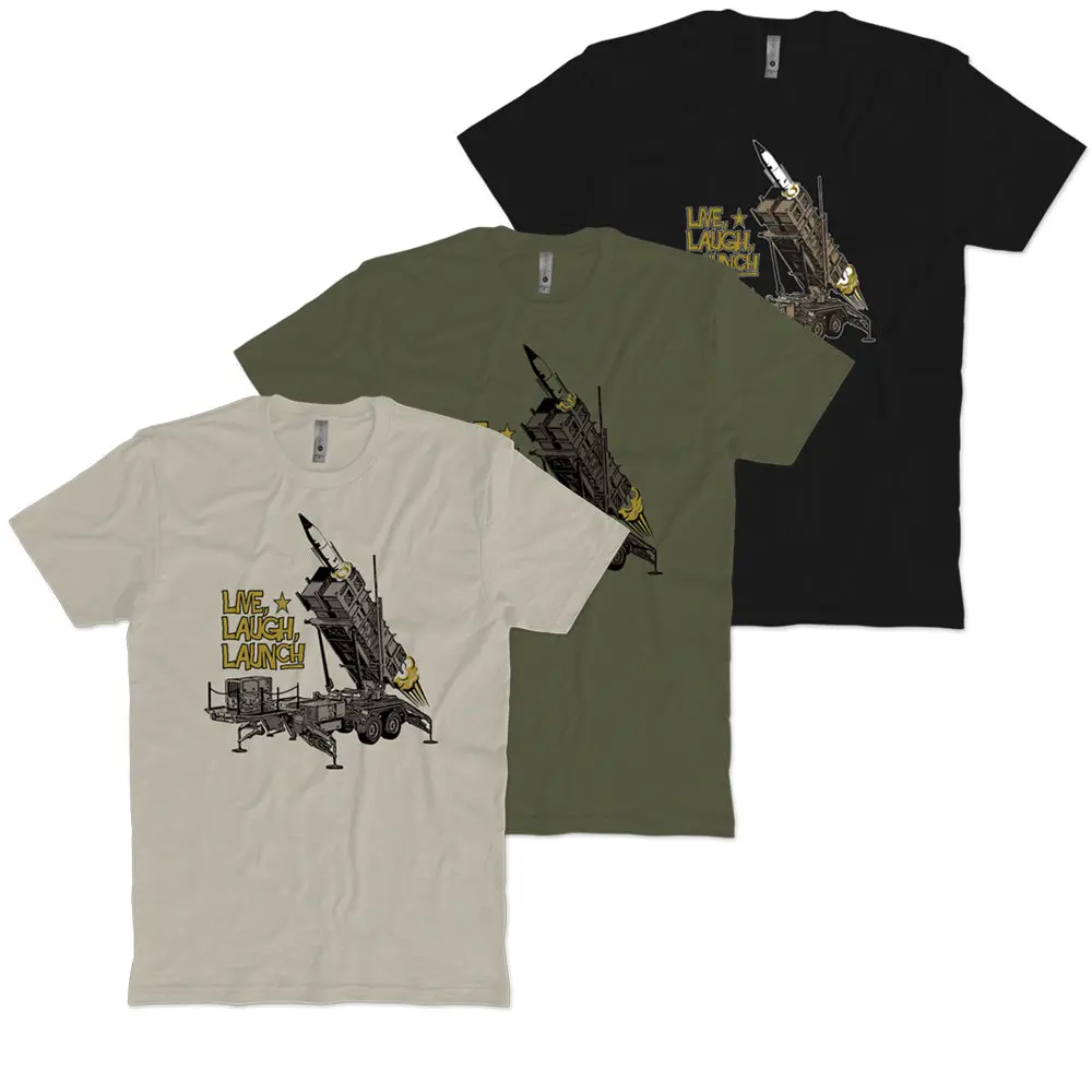 Patriot Live, Laugh, Launch T-Shirt 1