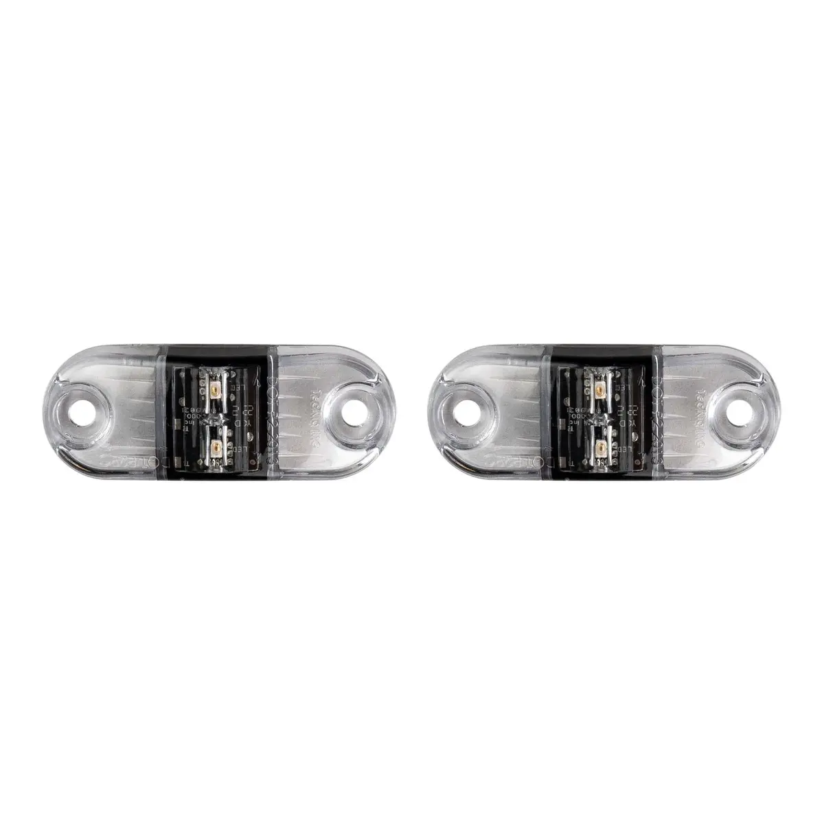 Red P2/Pc Sidemarker Led Light W/ 6" Pigtail - Clear Lens 1