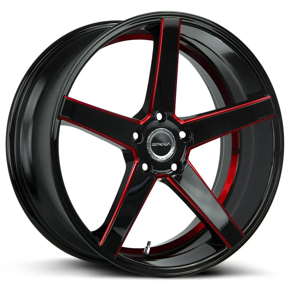 Strada Wheels S35 Perfetto Black Red 1