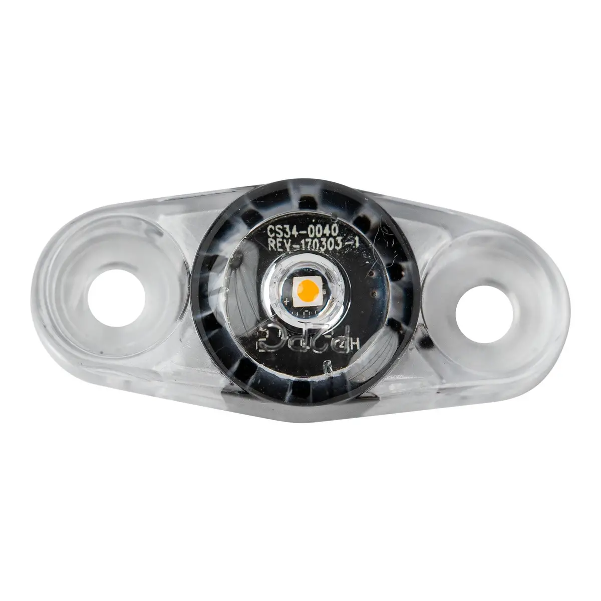 Led Amber Mini Surface Pc Side Marker Trailer Light - Clear Lens 5" Wire (2 Pack) 1