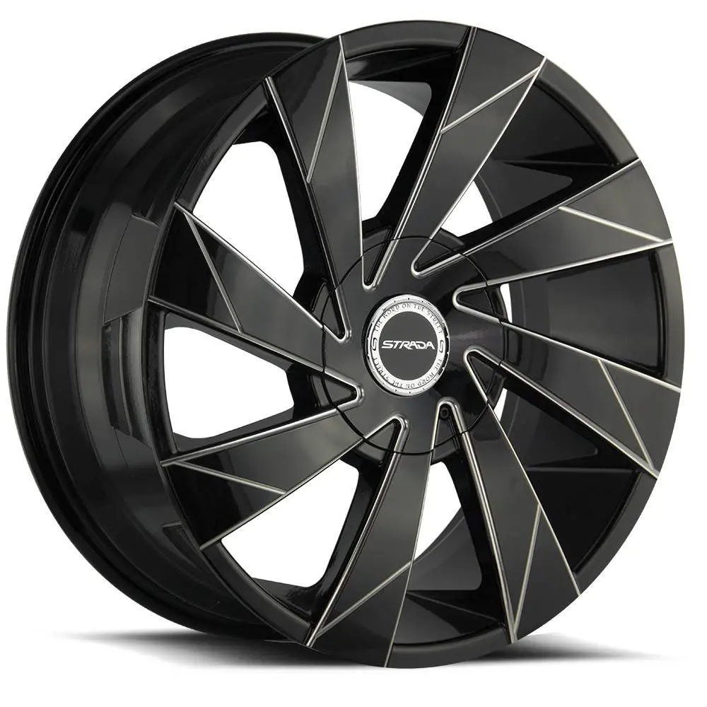 Strada Wheels S62 Moto Black Milled 1