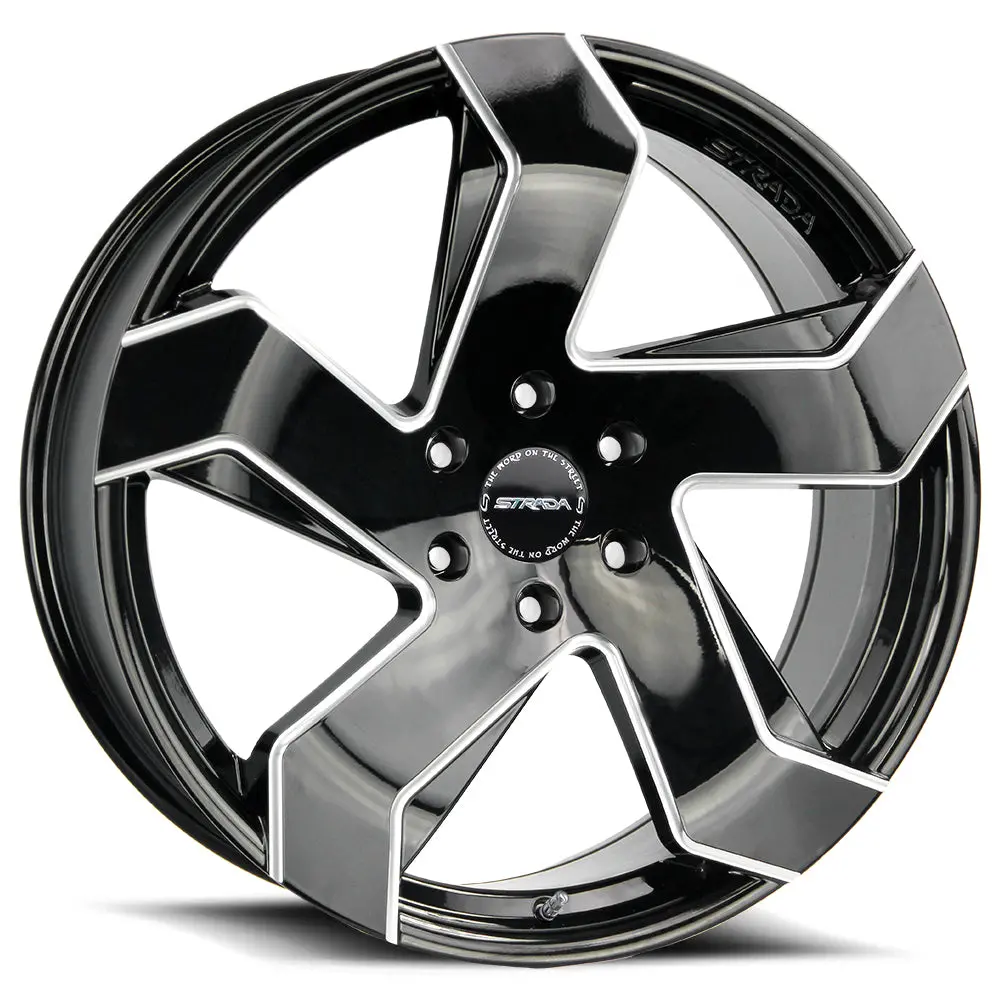 Strada Wheels S65 Coltello Black Milled Edge 1
