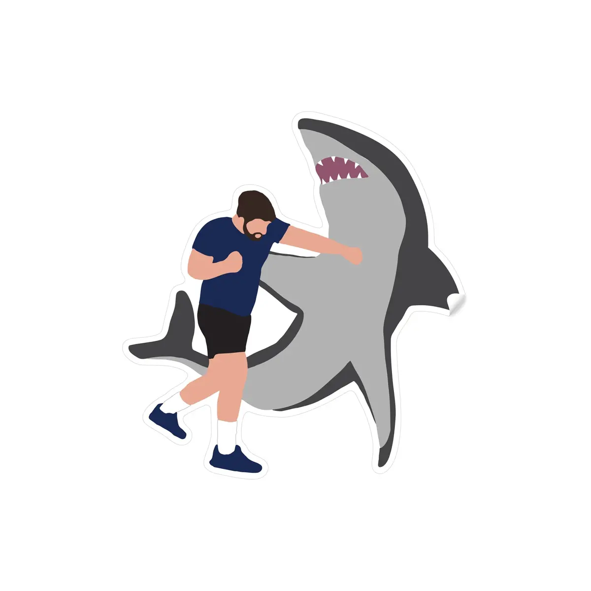 Uncle Dijon Shark Puncher Sticker 1