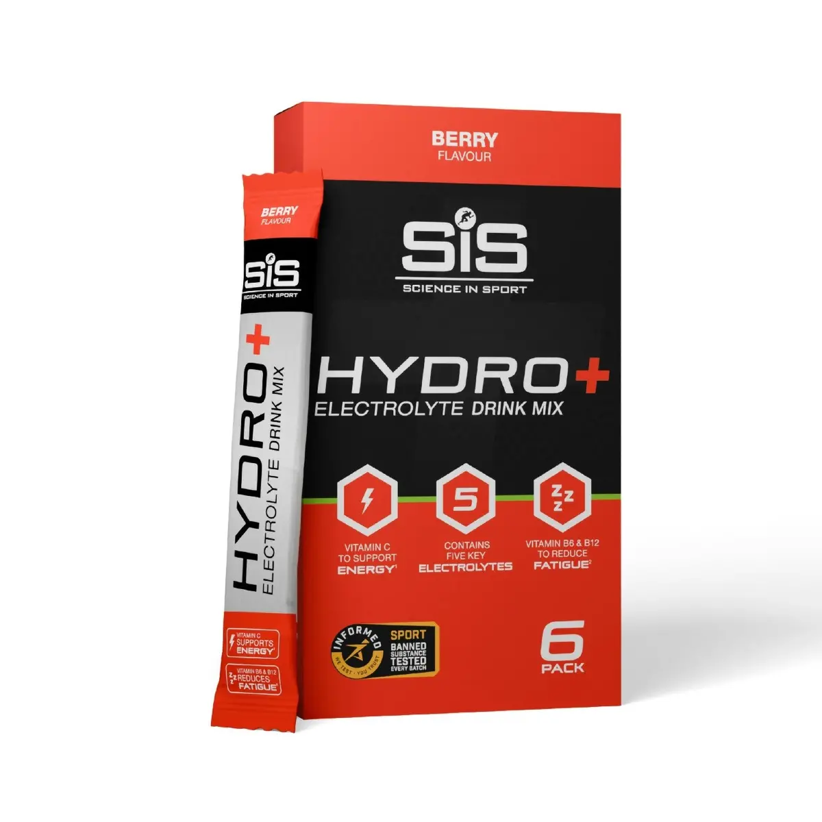 Science In Sport Hydro+ Electrolyte Drink Mix - Berry (6 Pack) 1