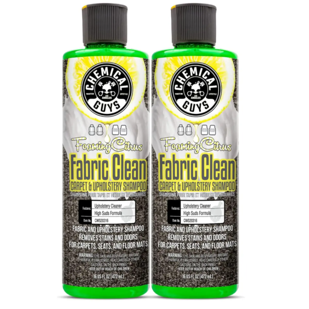 Foaming Citrus Fabric Clean Carpet & Upholstery Shampoo (2-Pack) 1