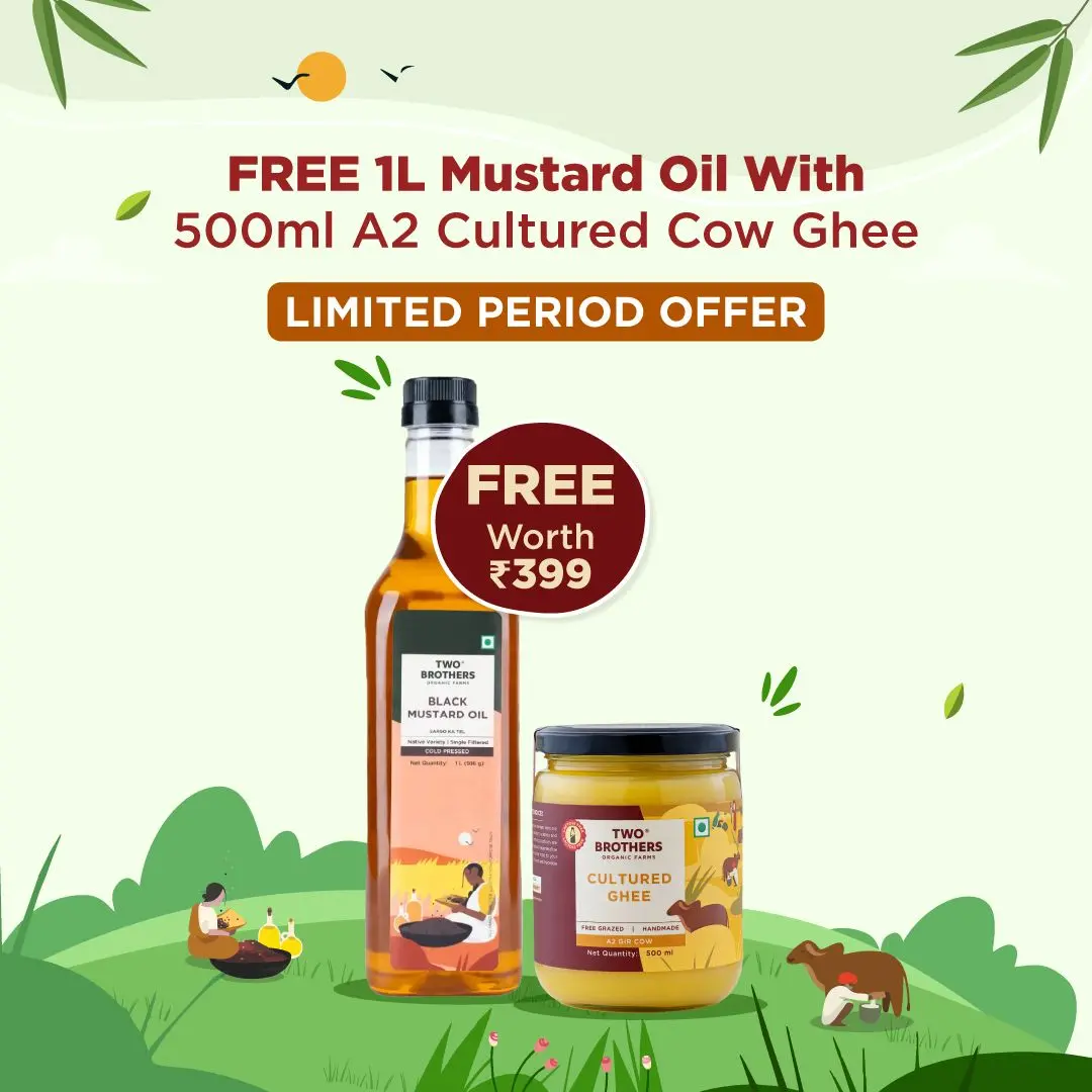 500Ml A2 Cow Ghee + Free 1L Oil 1