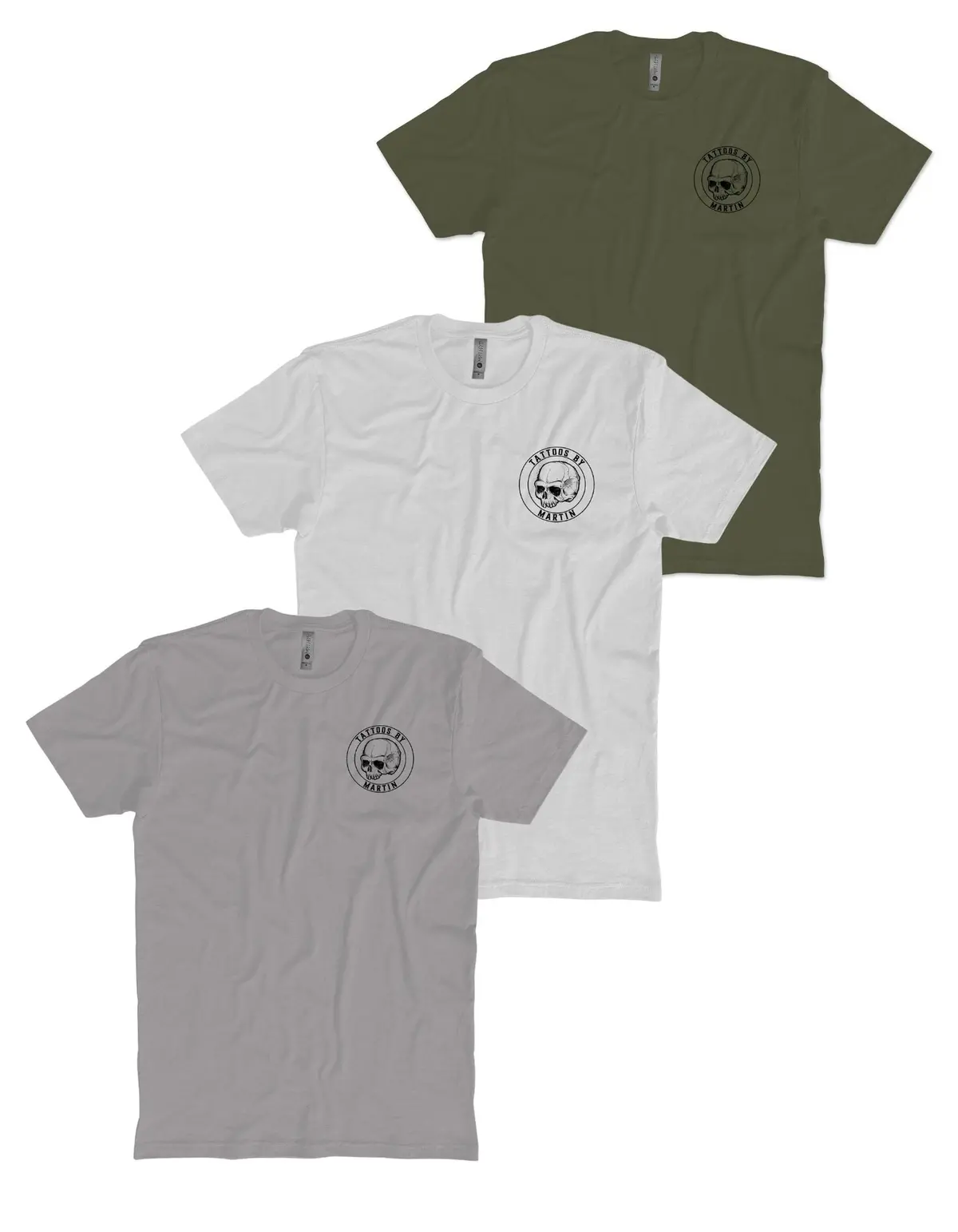 Skull Left Chest Logo T-Shirt 1