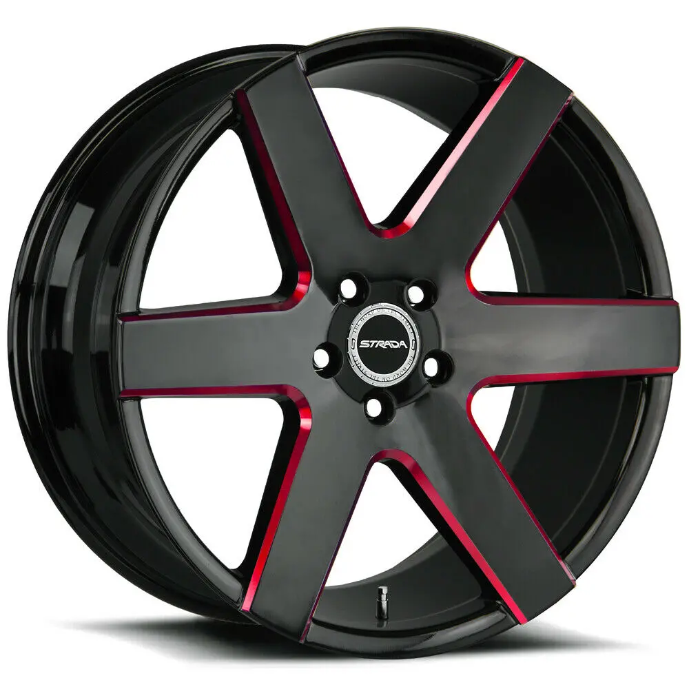 Strada Wheels S60 Coda Black Milled Red 1
