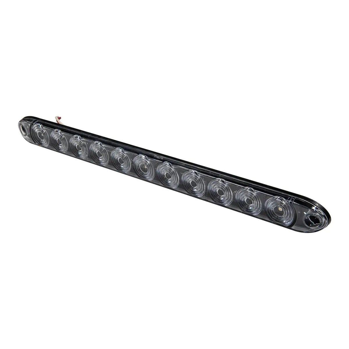 Red Led Low Profile Trailer Id Light Bar - Clear Lens 1