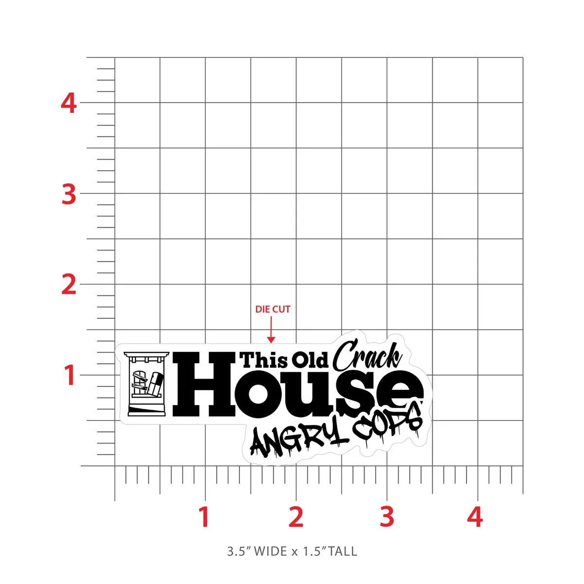 The Crack House Project Sticker 2