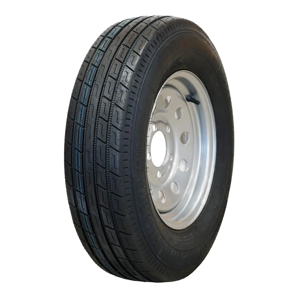 Trailquest 13" 6 Ply Radial Trailer Tire & Wheel - St 175/80R13 - 5X4.5 (Silver Mod) 1