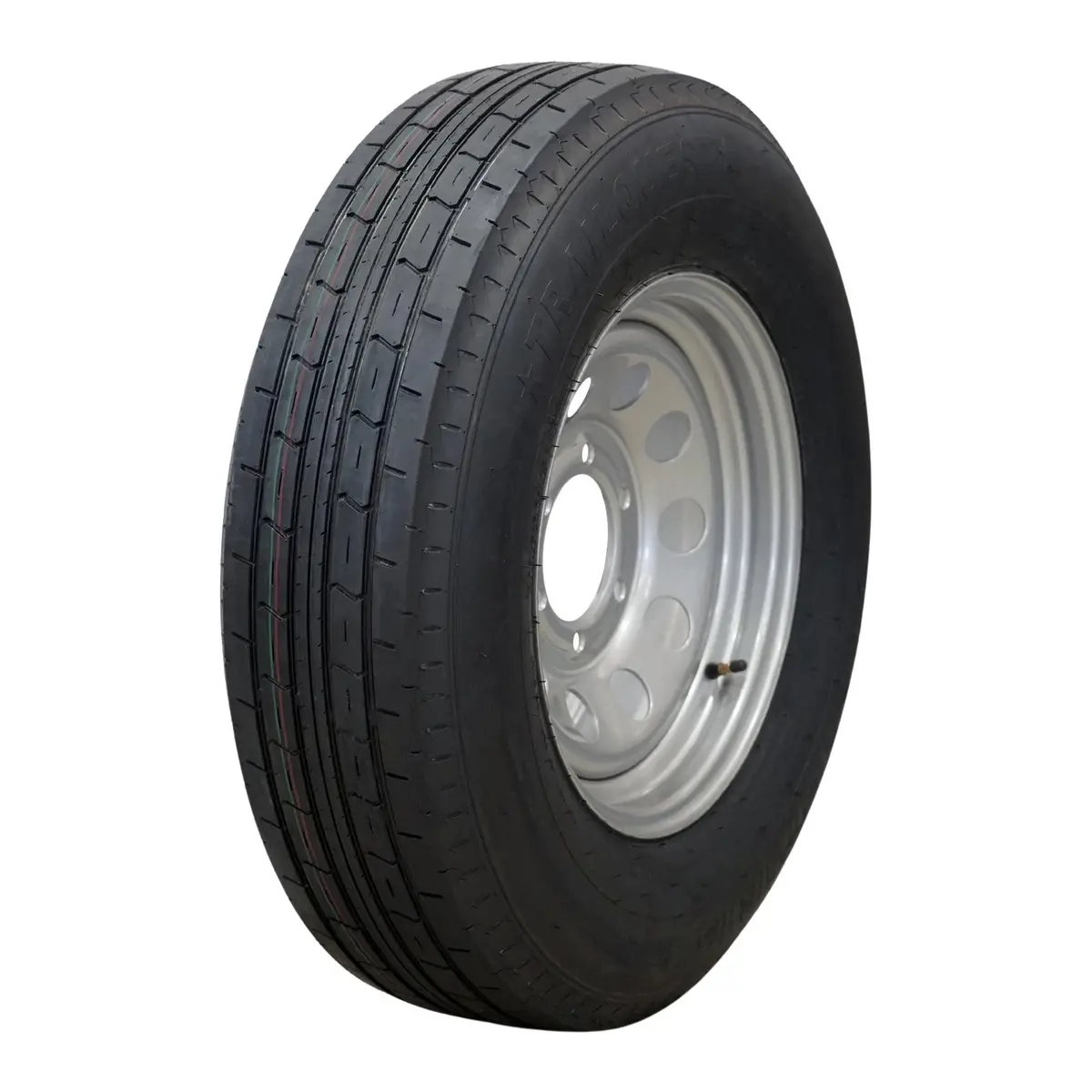 Trailquest 15" 10 Ply Radial Trailer Tire & Wheel - St 225/75R15 6 Lug (Silver Mod) 1