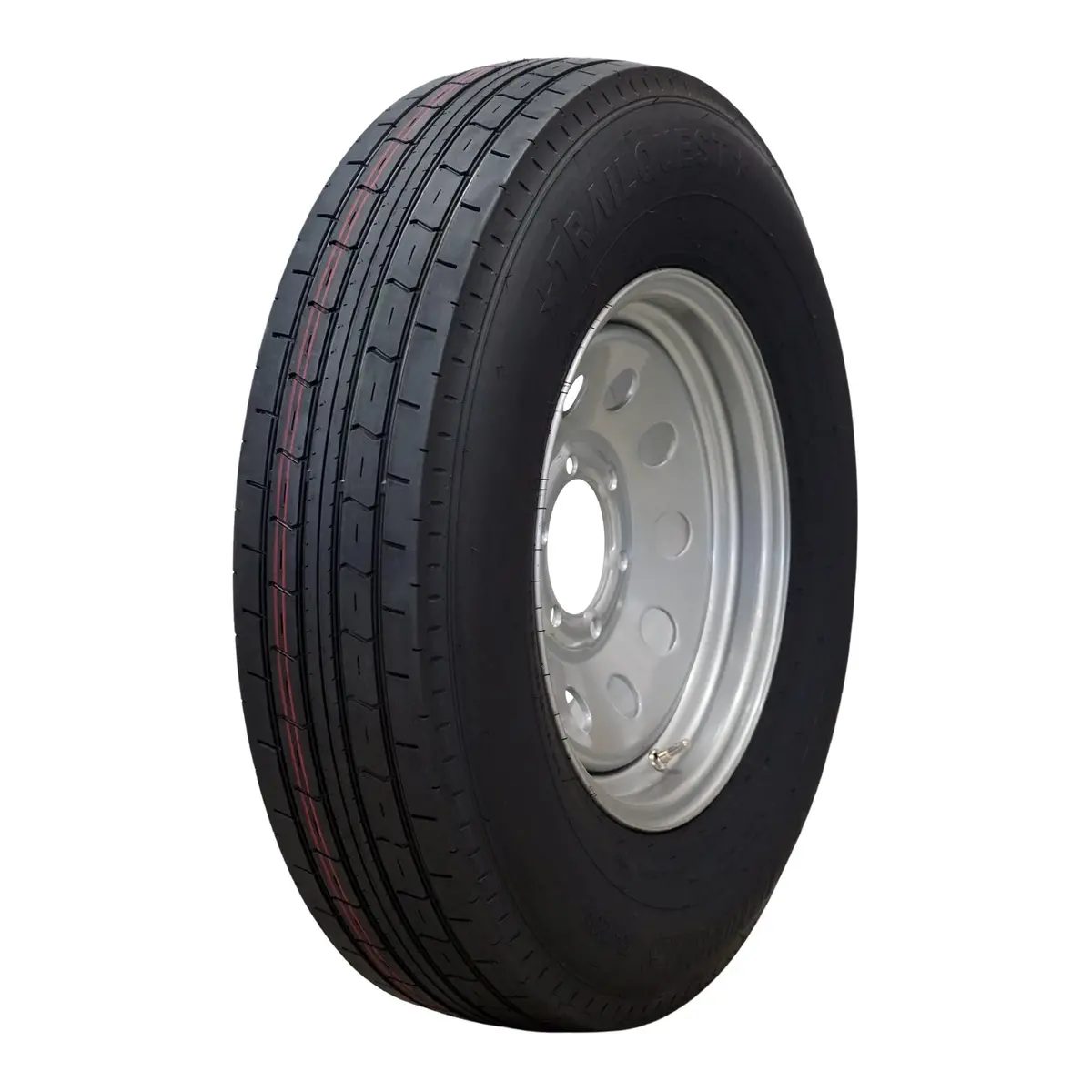Trailquest 16" 10 Ply Radial Trailer Tire & Wheel - St 235/80 R16 6 Lug (Silver Mod) 1
