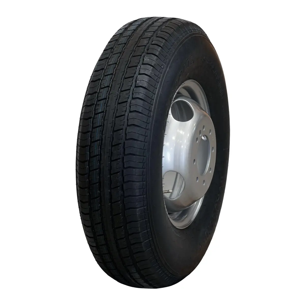 Trailquest 16" 14 Ply Radial Trailer Tire & Wheel - St 235/80 R16 8 Lug (Silver Dual) 1